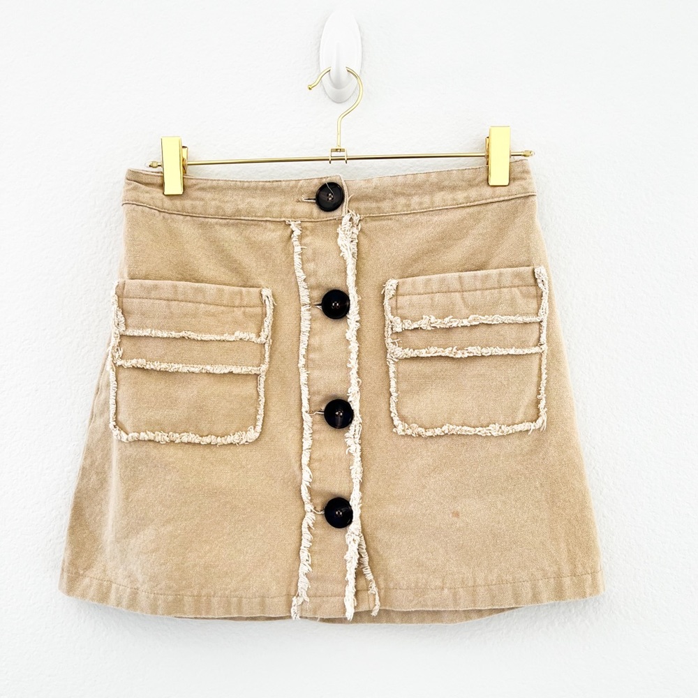 Beige Mini Skirt